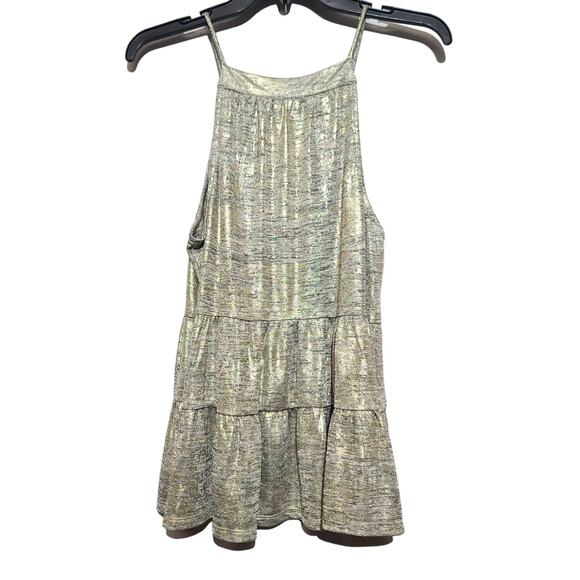 Anthro Sunday In Brooklyn Gold Becca Tiered Tank Size Medium - Picture 3 of 6